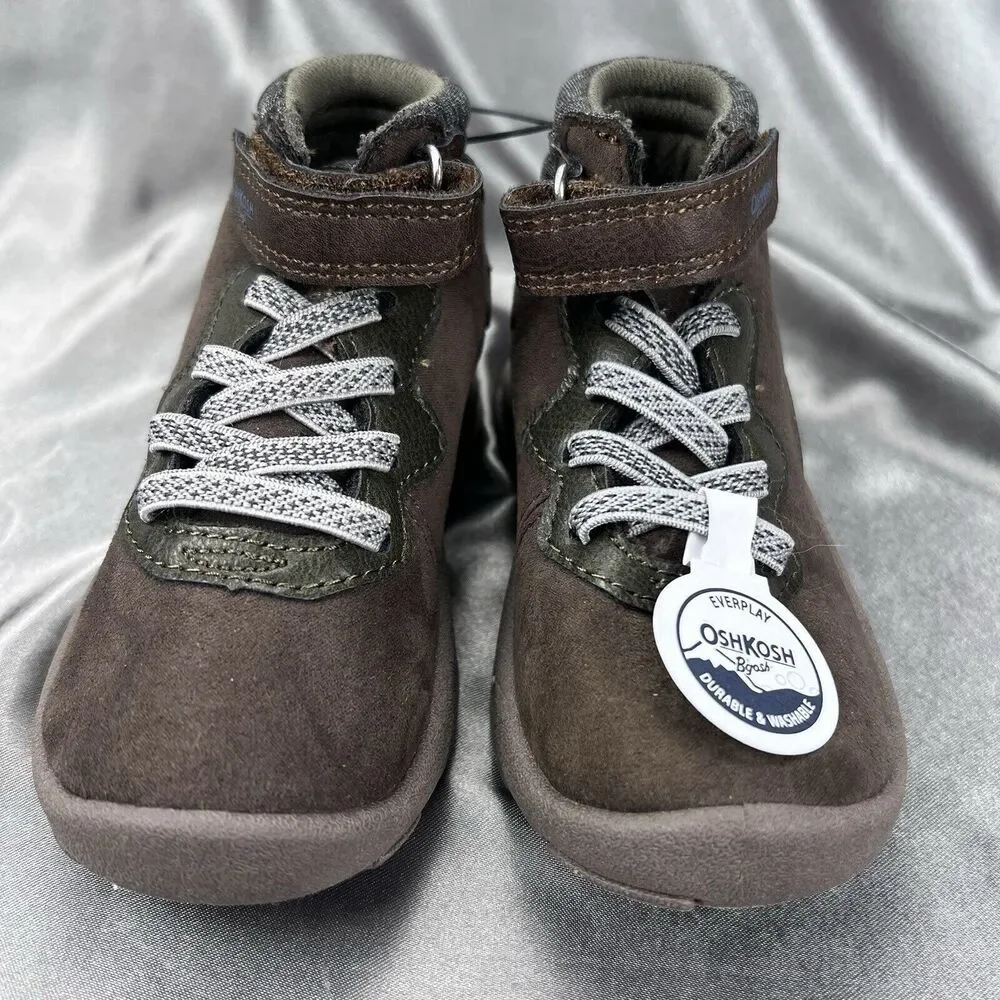 OshKosh B'Gosh Toddler Boys Ever Play Boots‎ Sz 7 M Brown Mid Top Ankle Fashion